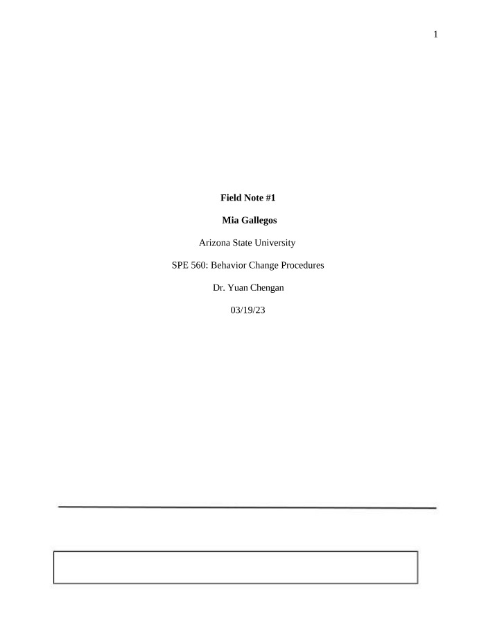 Field Notes #1 - SPE 560