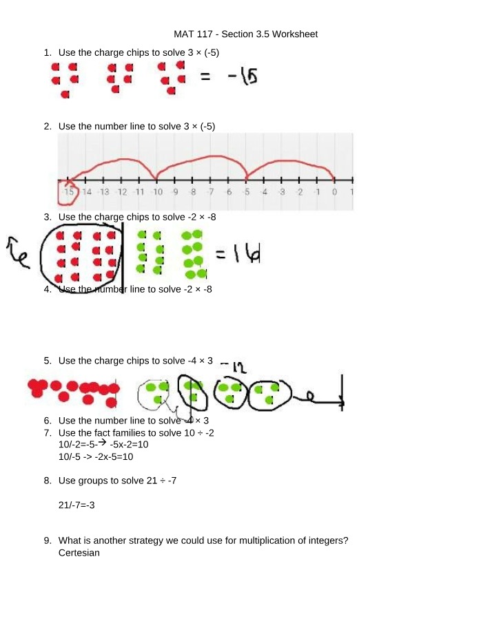 MAT 117 Worksheet - Section 3.5