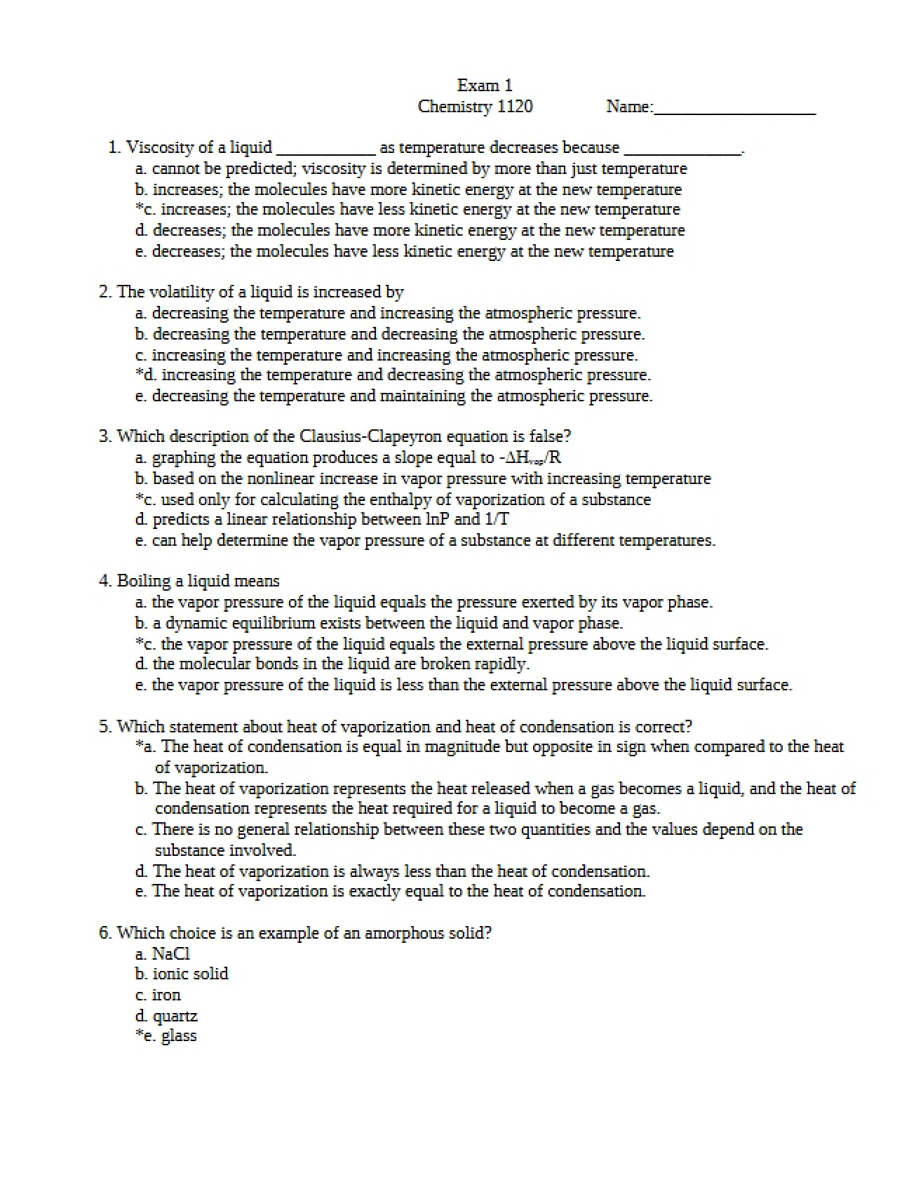 First Examination