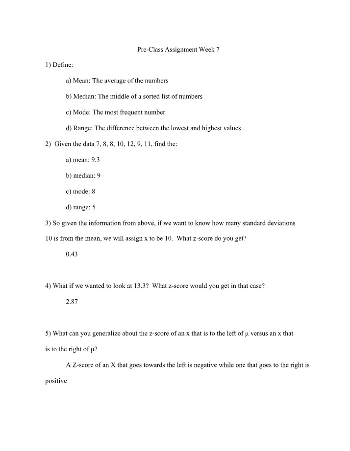 Week 7 Pre-Class Assignment