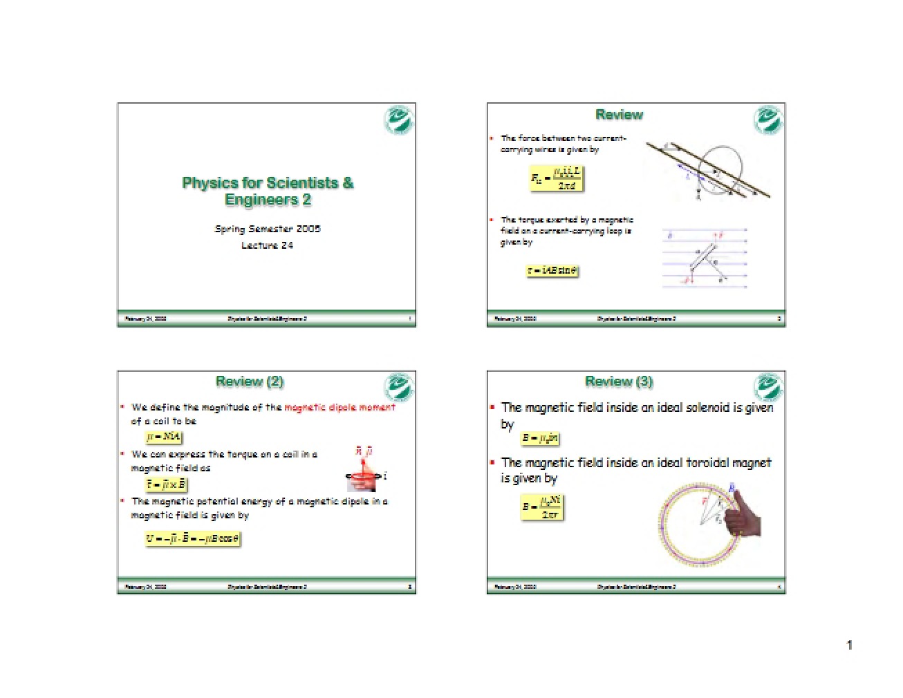 Lecture 24 Notes