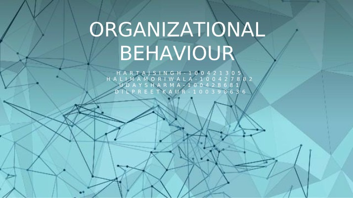 Organizational Behaviour Presentation