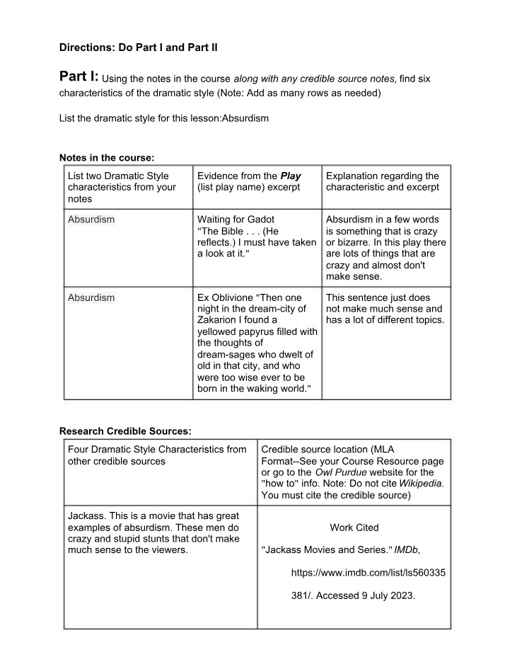Absurdism - Dramatic Style Characteristics & Examples