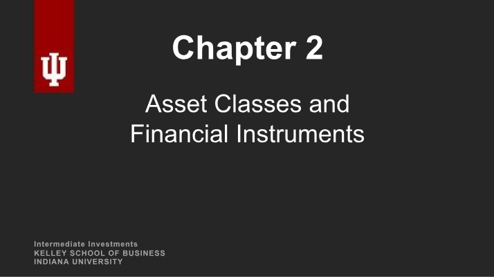 Asset Classes and Financial Instruments - Chapter 2