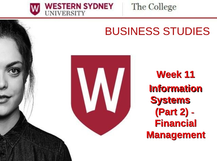 Week 11 Workshop - Information Systems Part 2