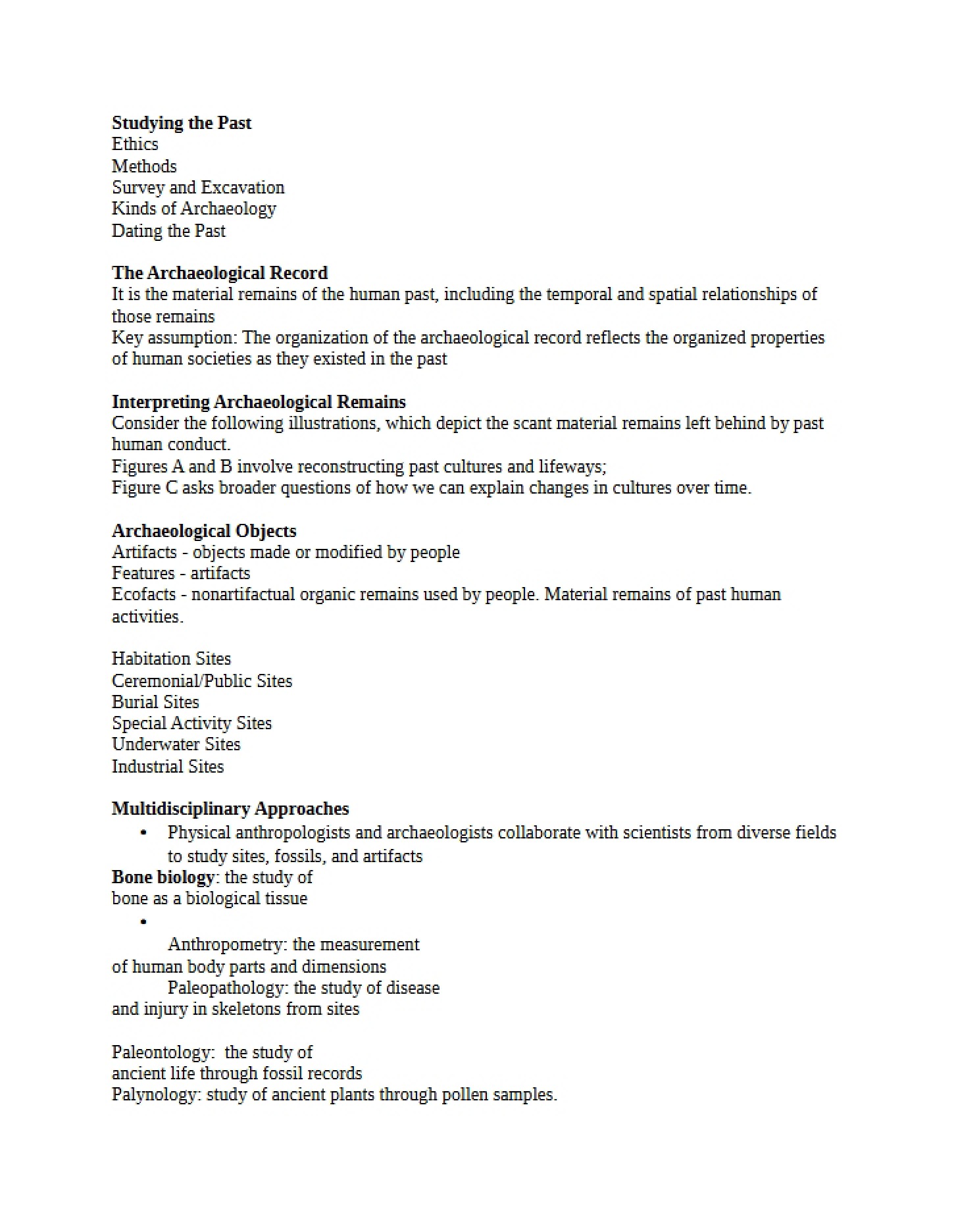 Dating Methodologies (Arch)
