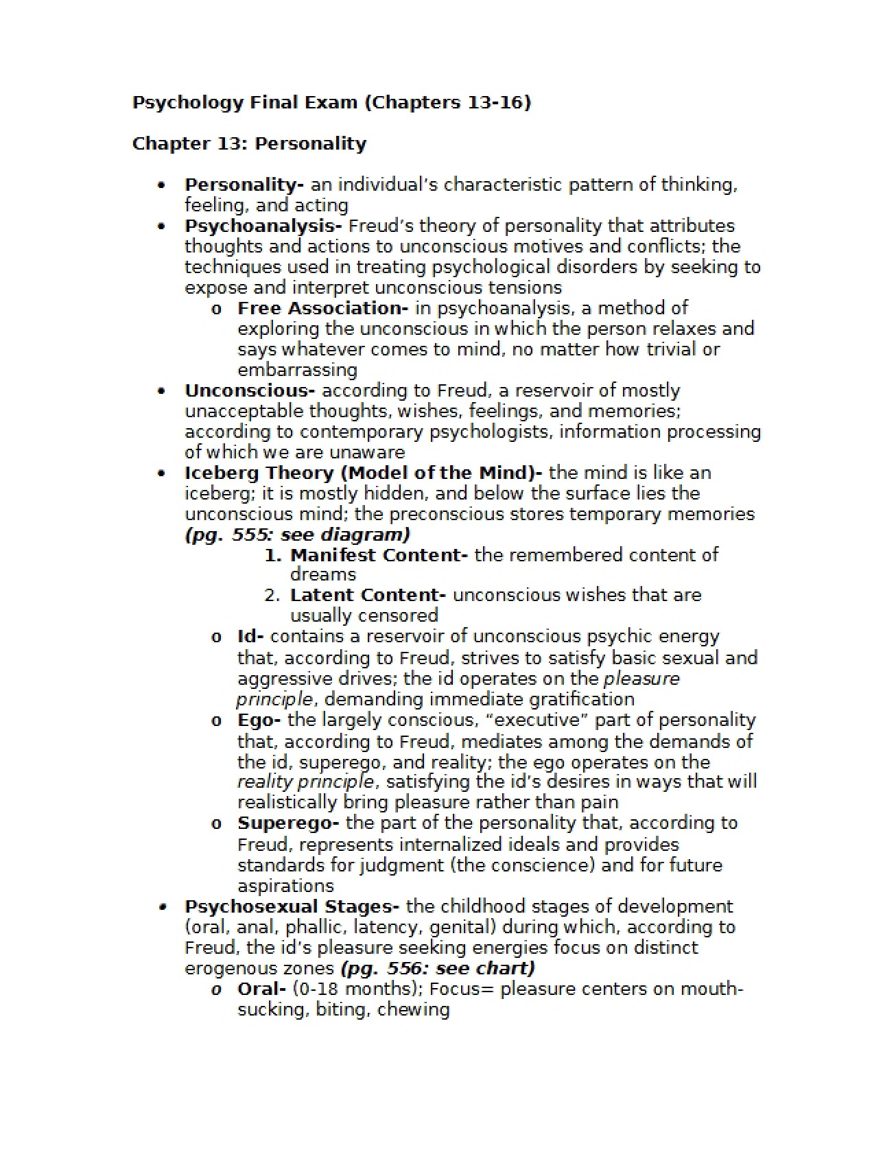 Personality (Chapter 13)