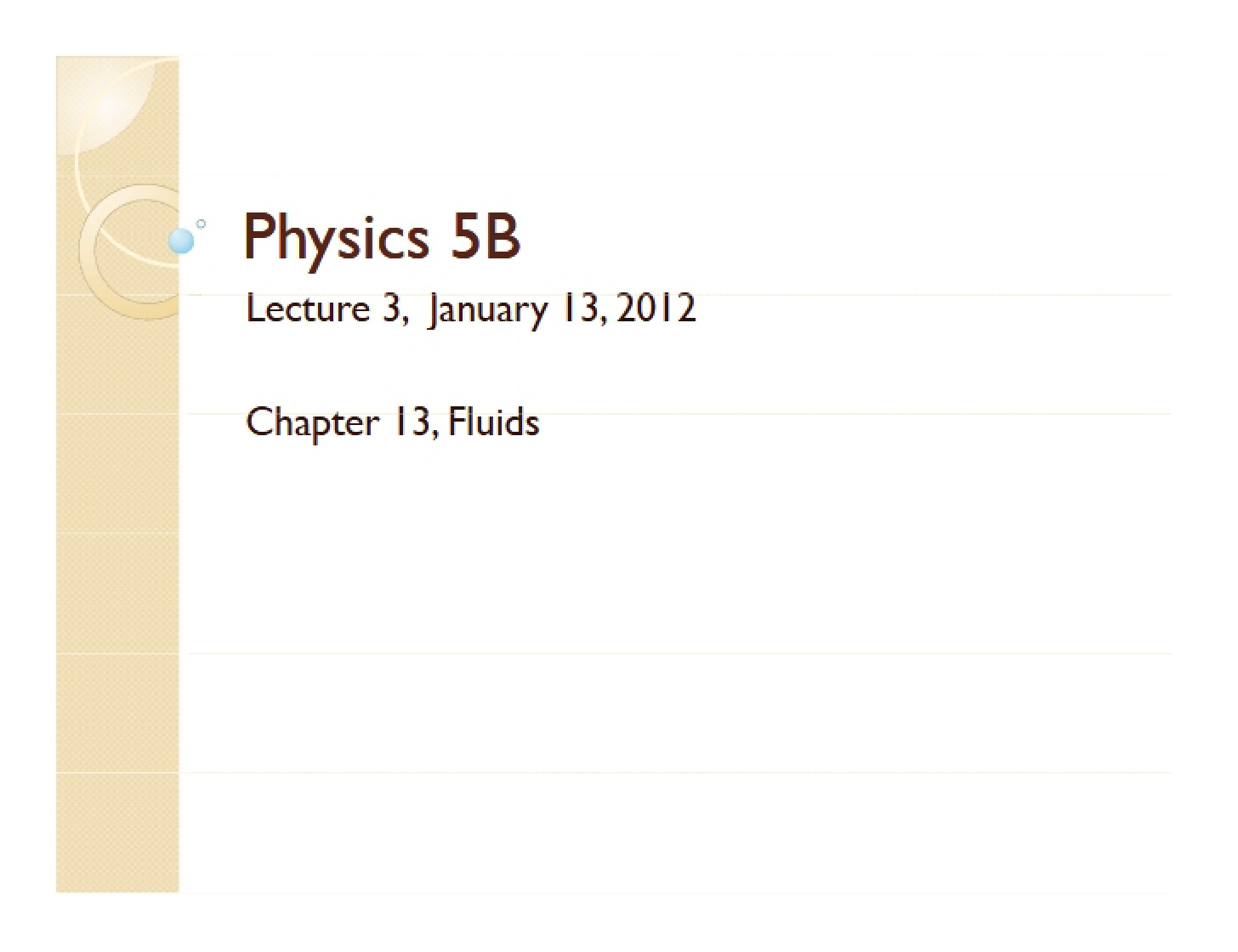 Fluid Dynamics