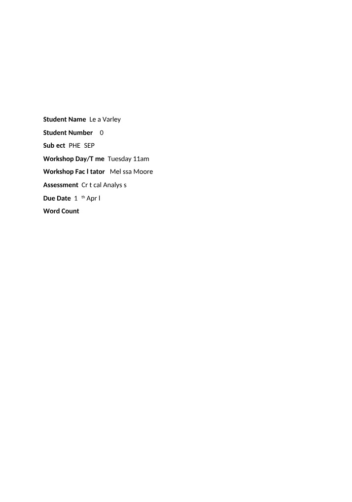 PSYC123 - Assessment Task 1