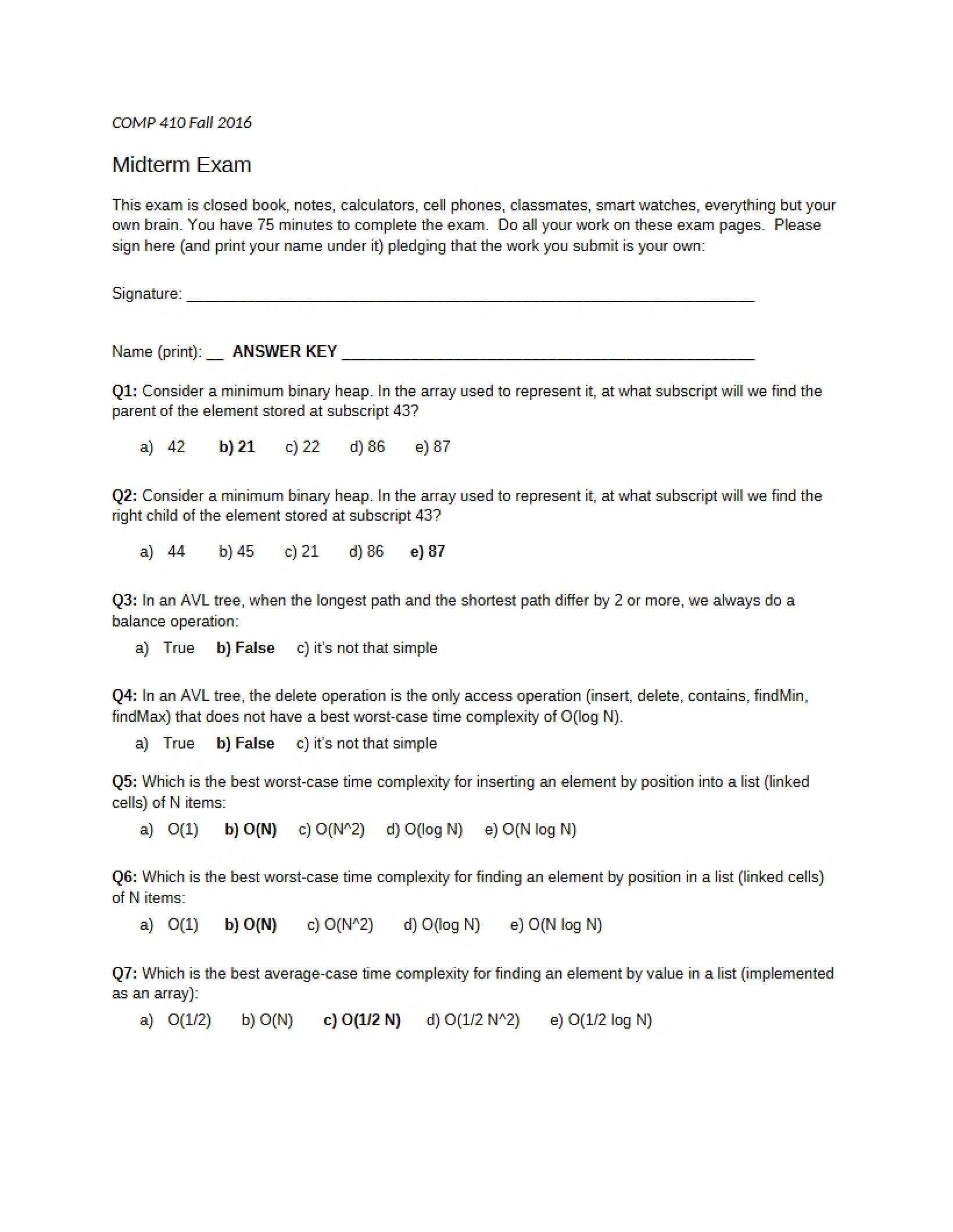 Midterm Examination