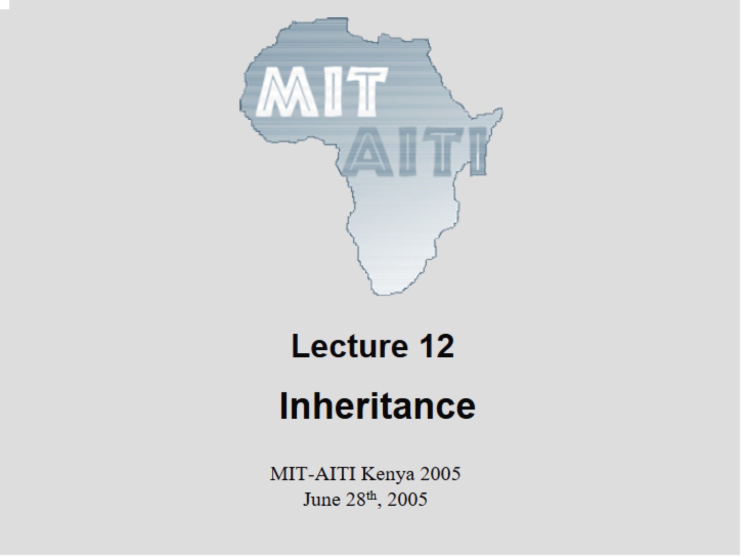 Concepts of Inheritance