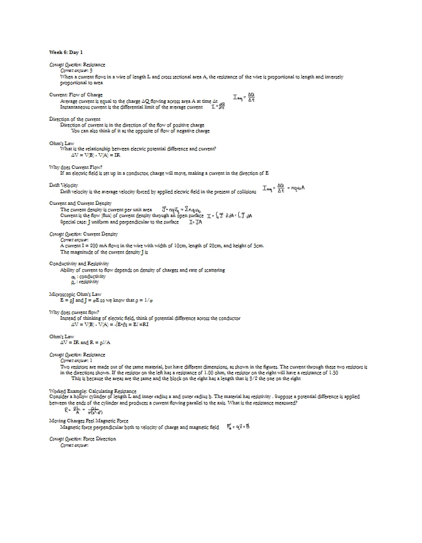 Resistance Concept Question