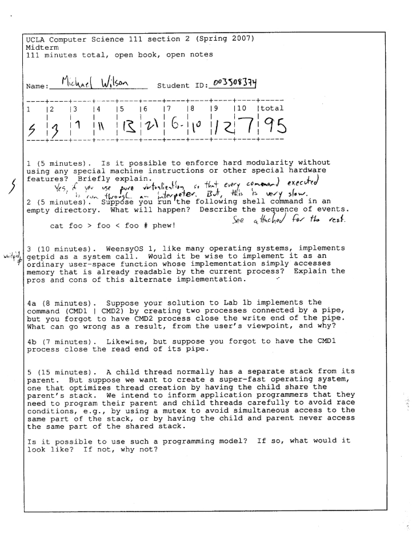 Practice Midterm for CS 111
