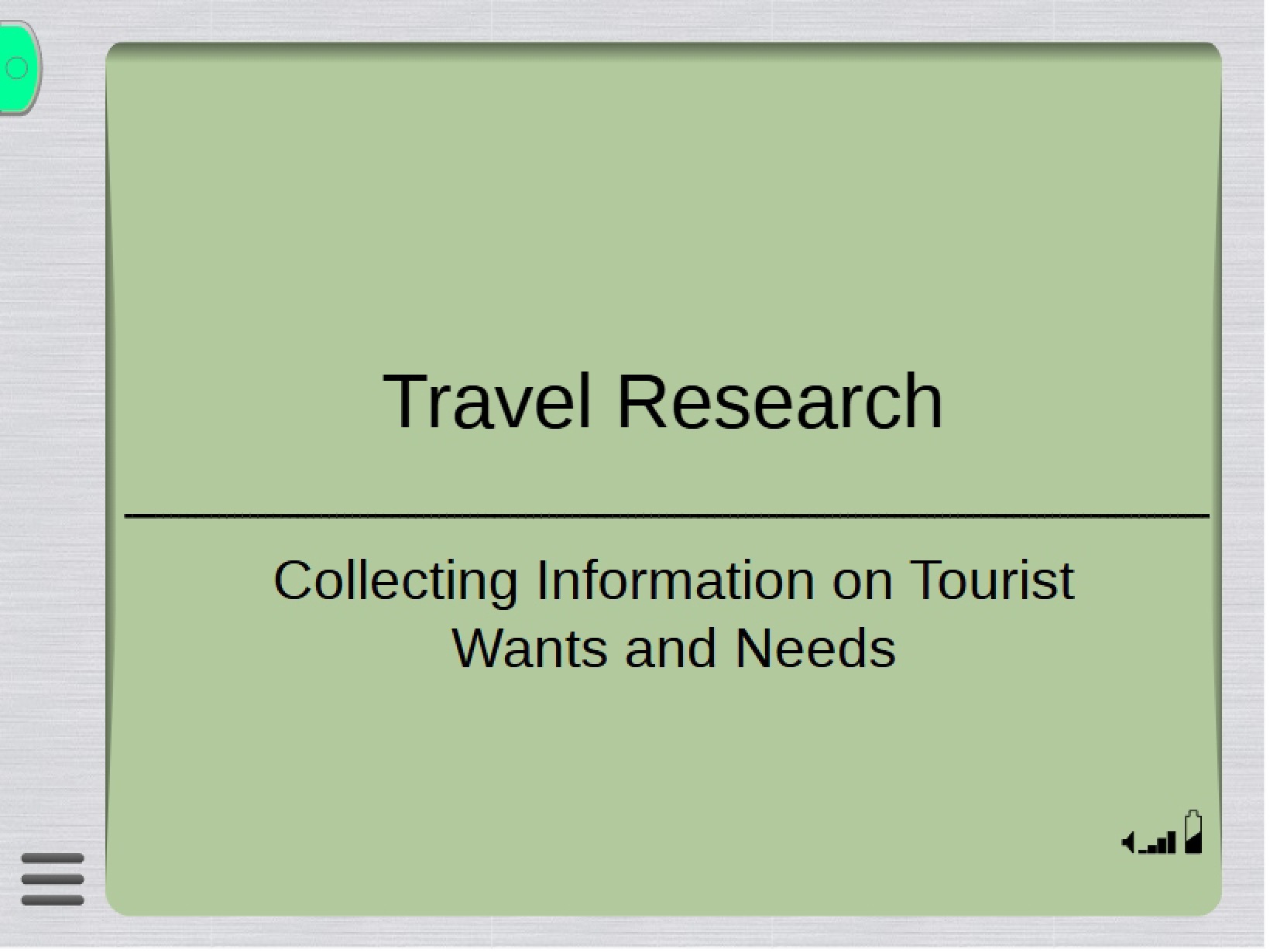 Researching Tourism