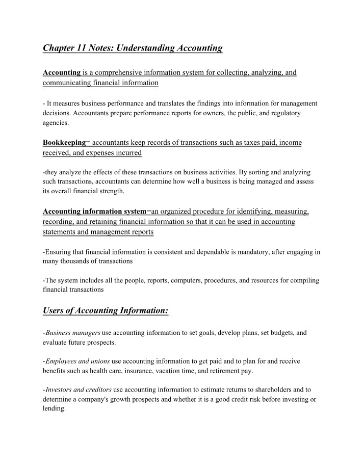 Accounting Guide for Business