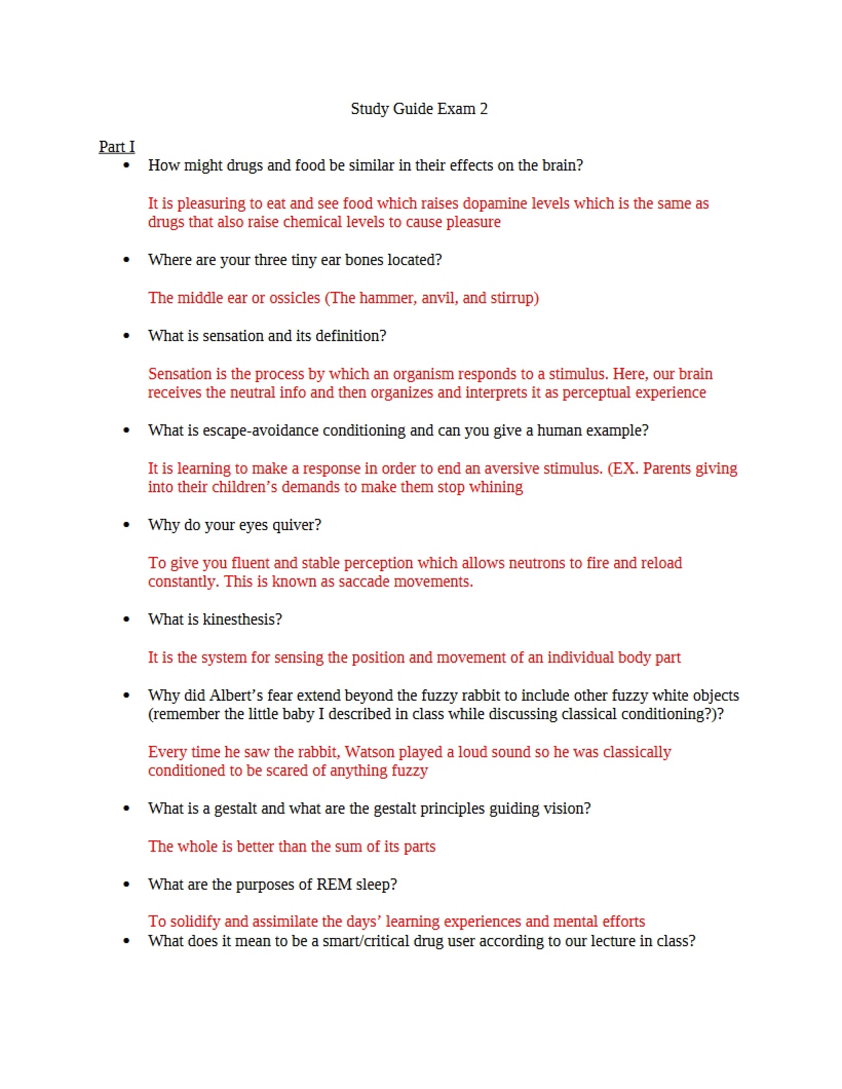 Exam Two Study Guide
