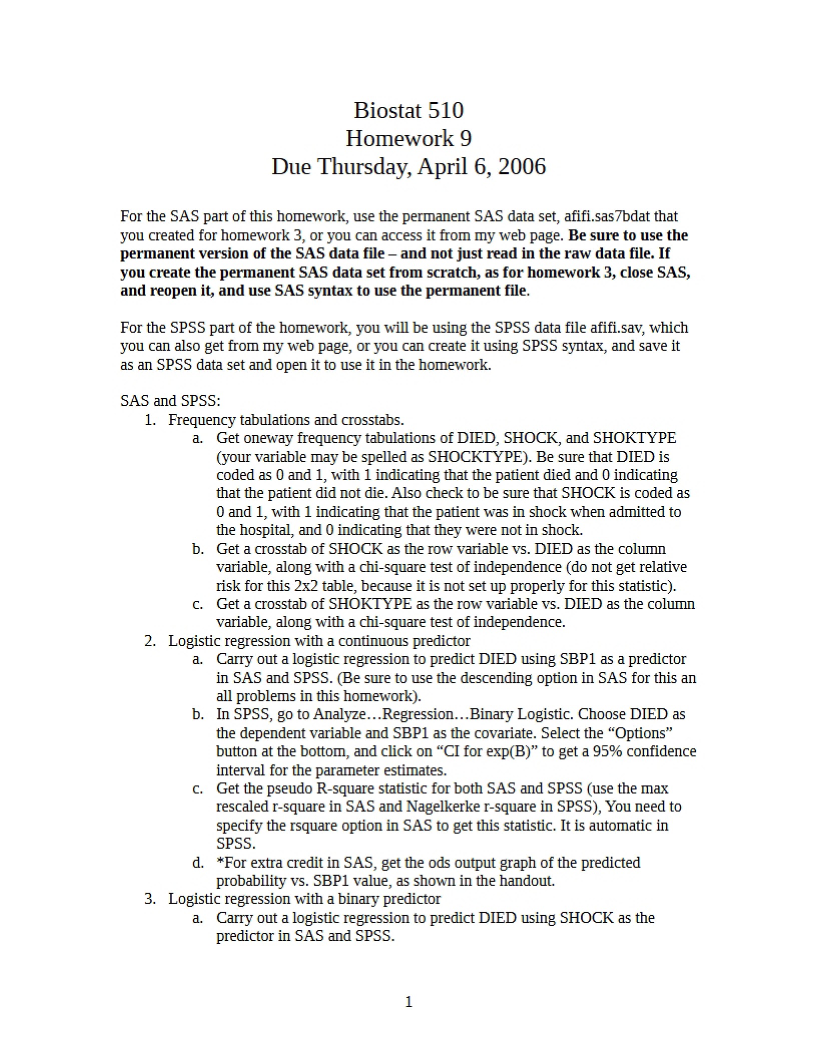 Ninth Homework