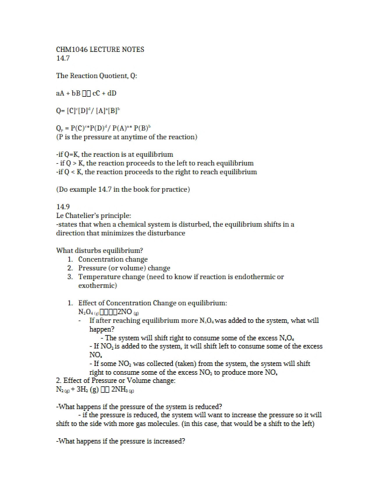 Lecture Material for General Chemistry II