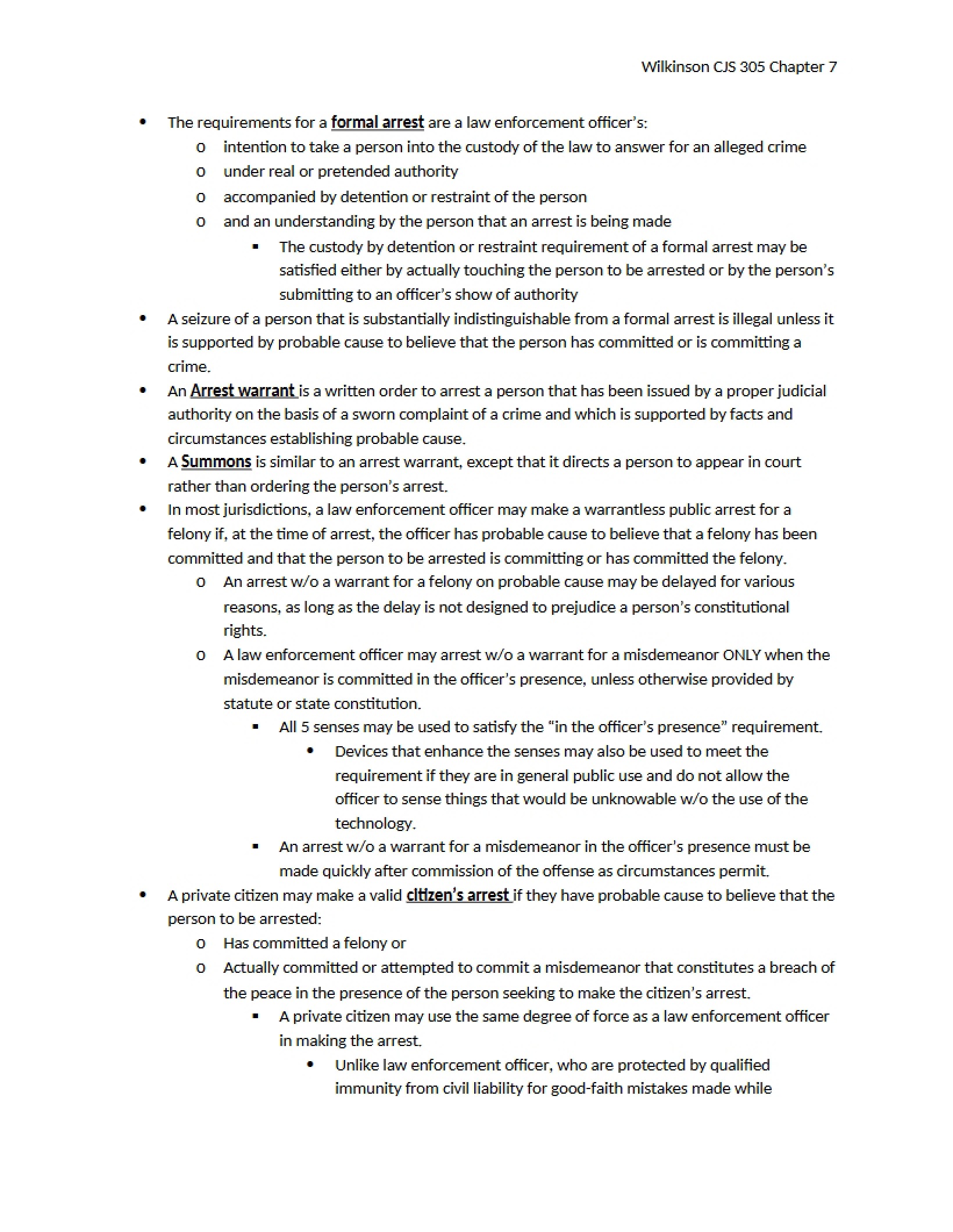 Criminal Procedure Notes