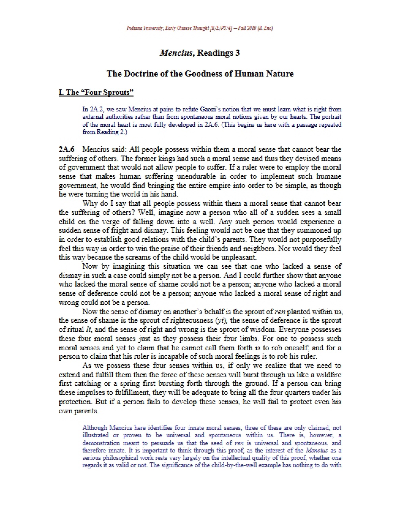 Human Nature Goodness Doctrine