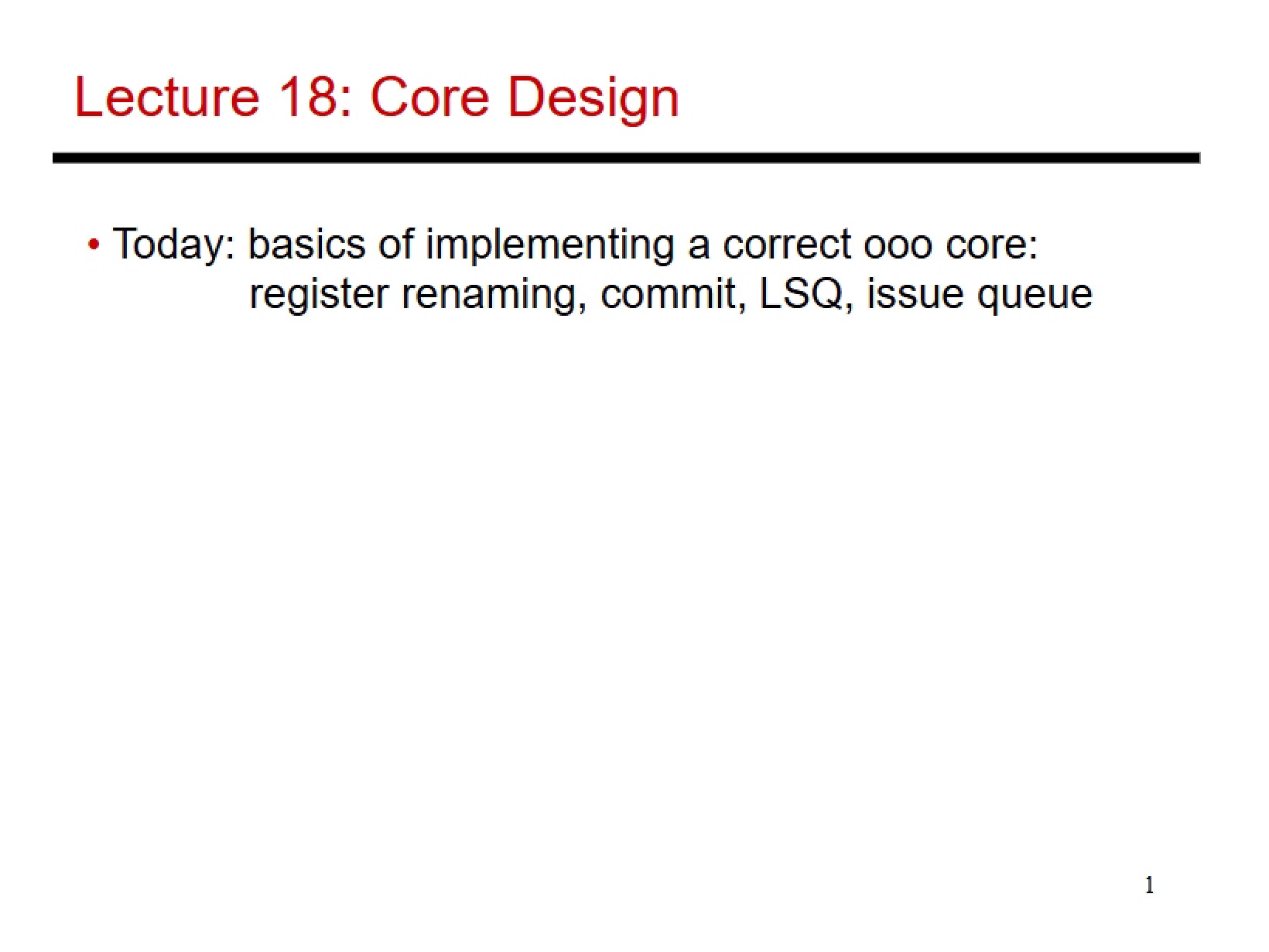 Design of Cores