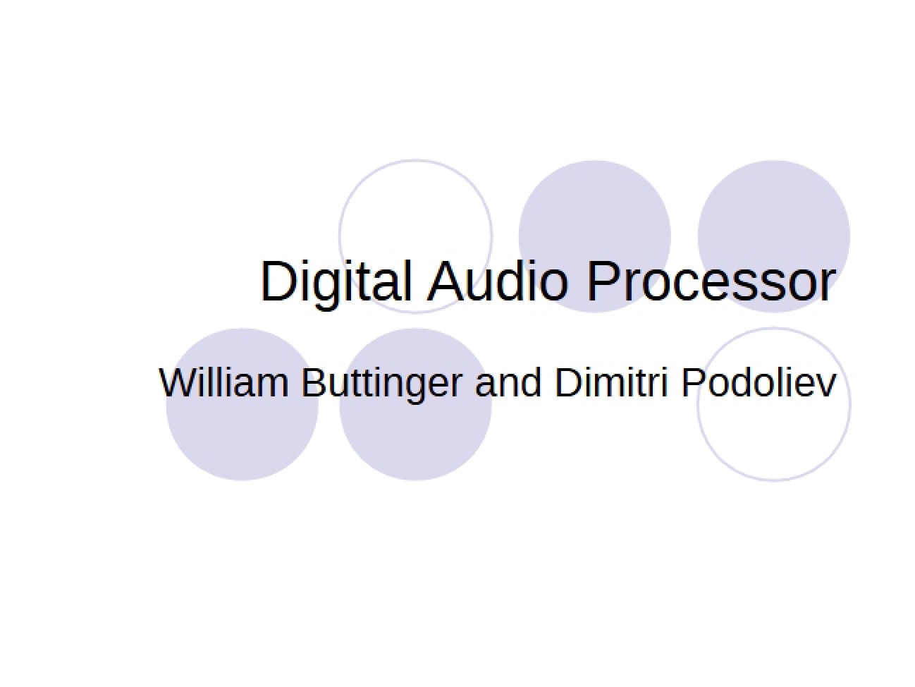 Processor for Digital Audio