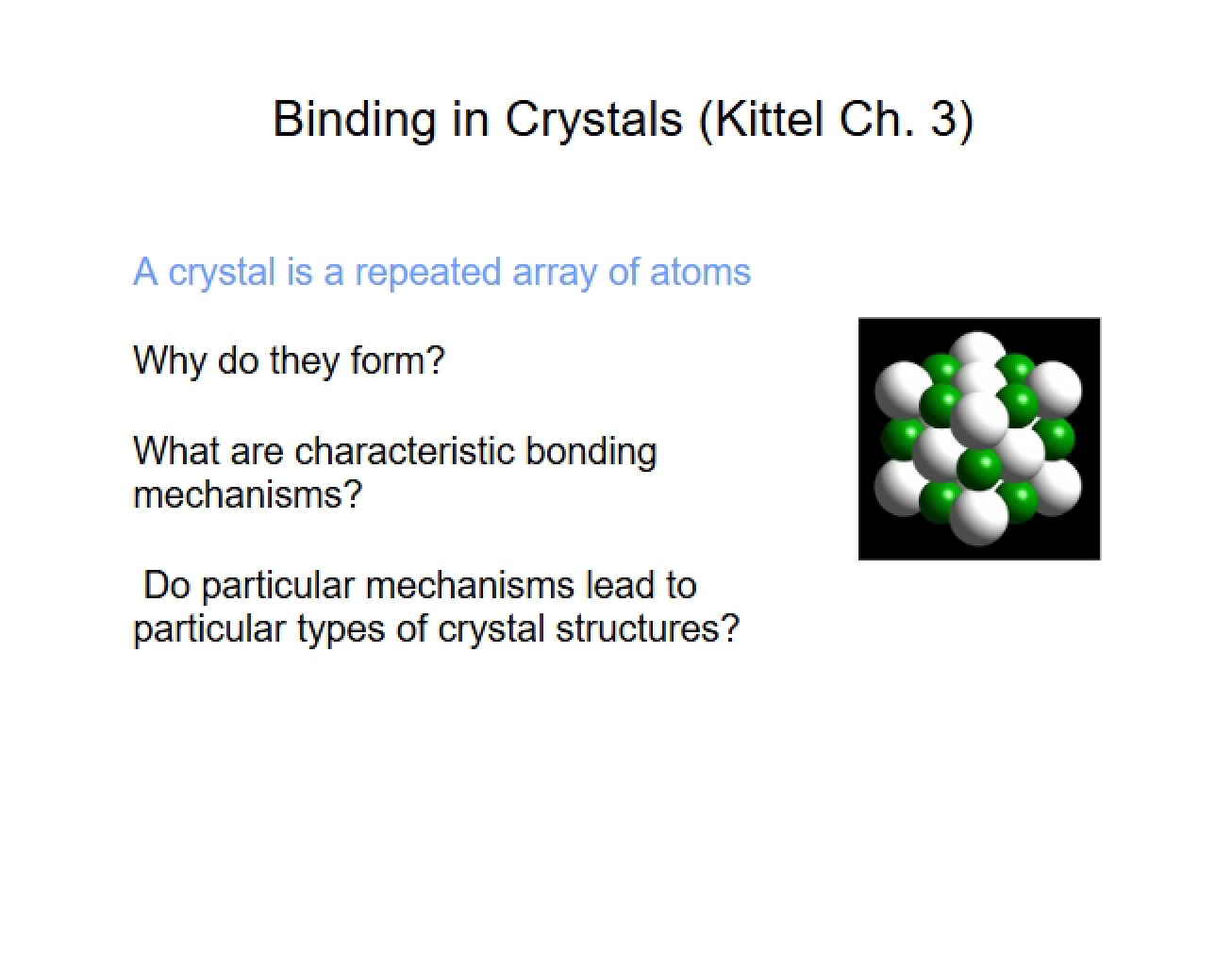 Crystals Binding Properties