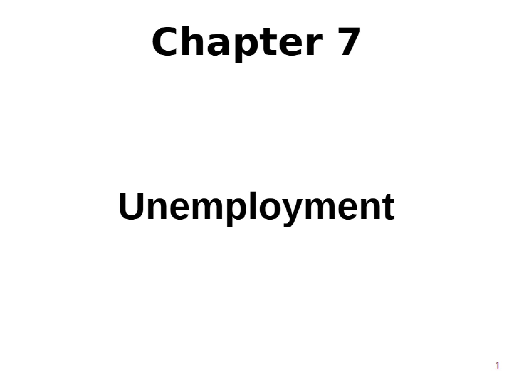 Unemployment Chapter 7