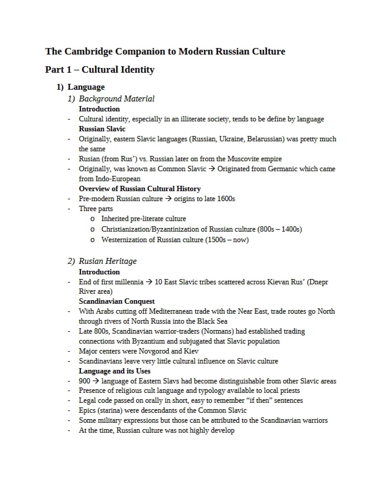 Cambridge Companion Summary