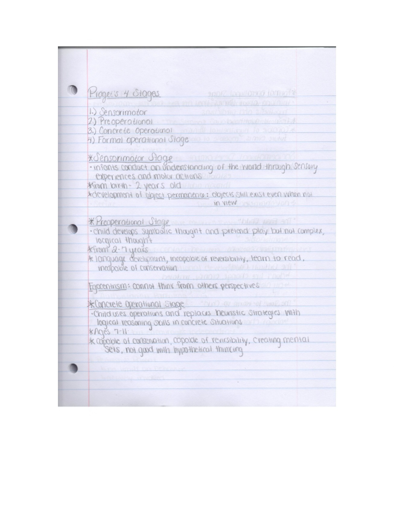 Class Notes Psychology