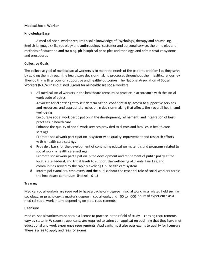 The Medical Social Worker