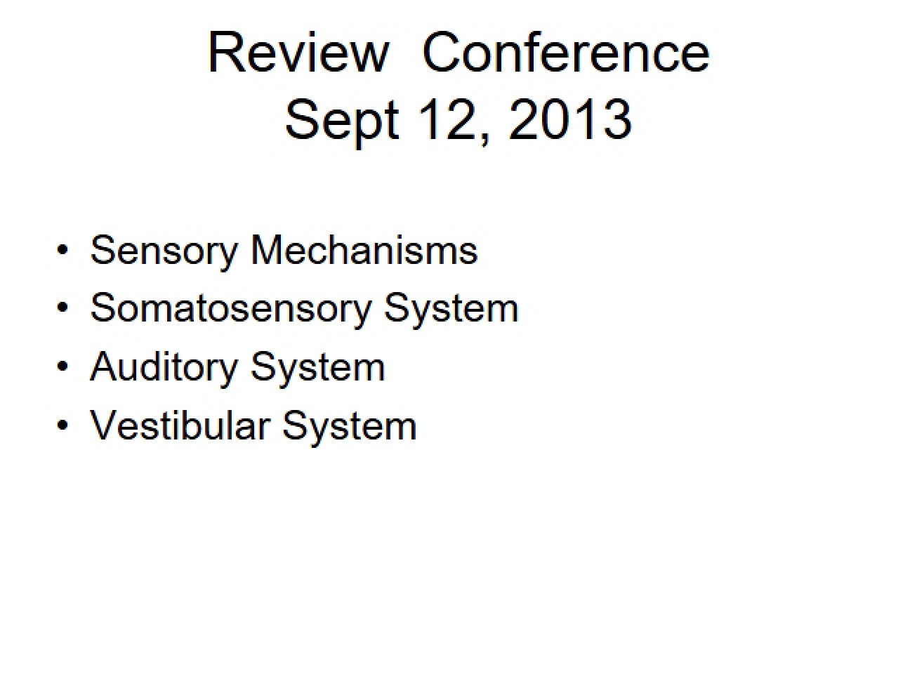 Lecture 14.5 Review Conference I