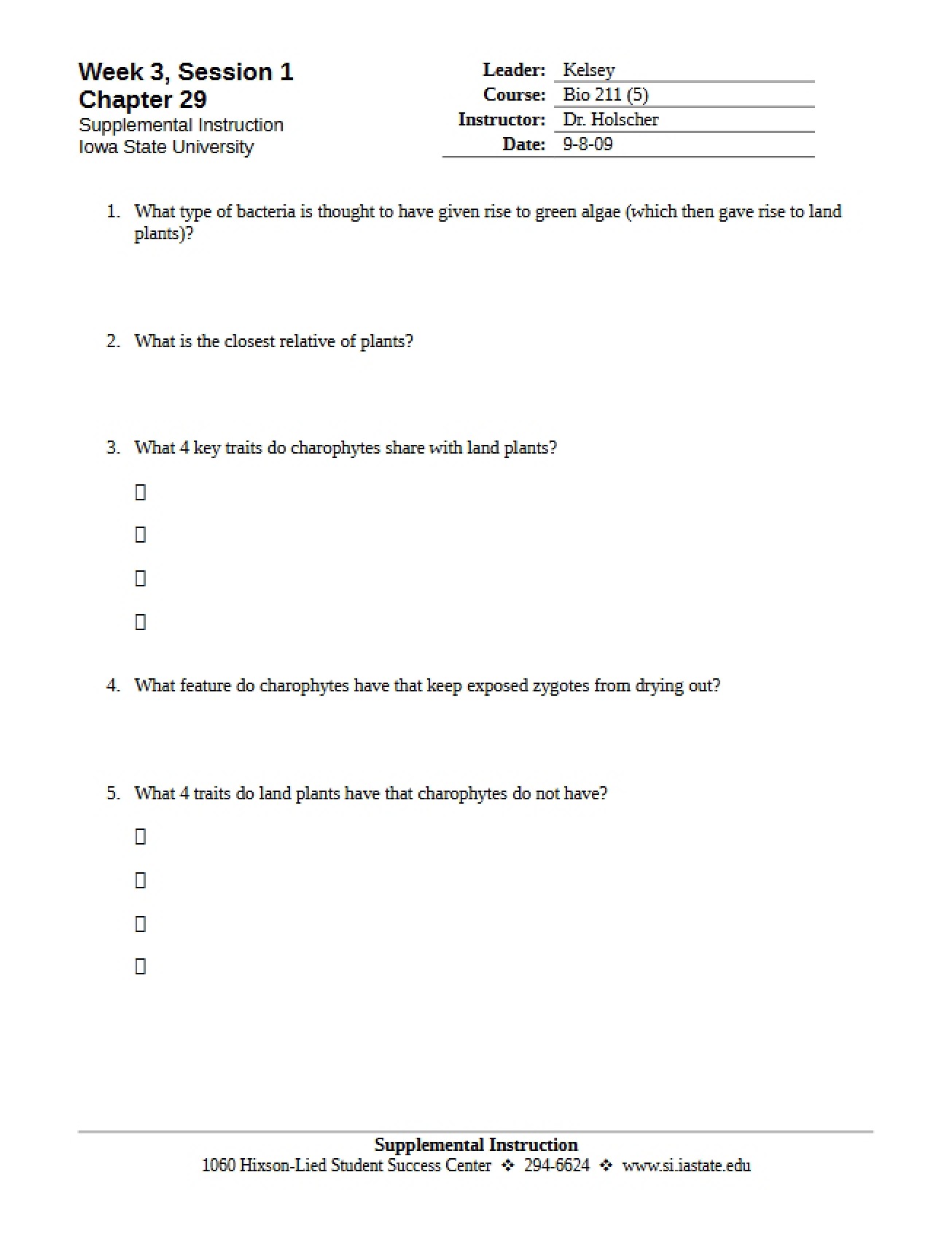 Biology Practice and Review Worksheet