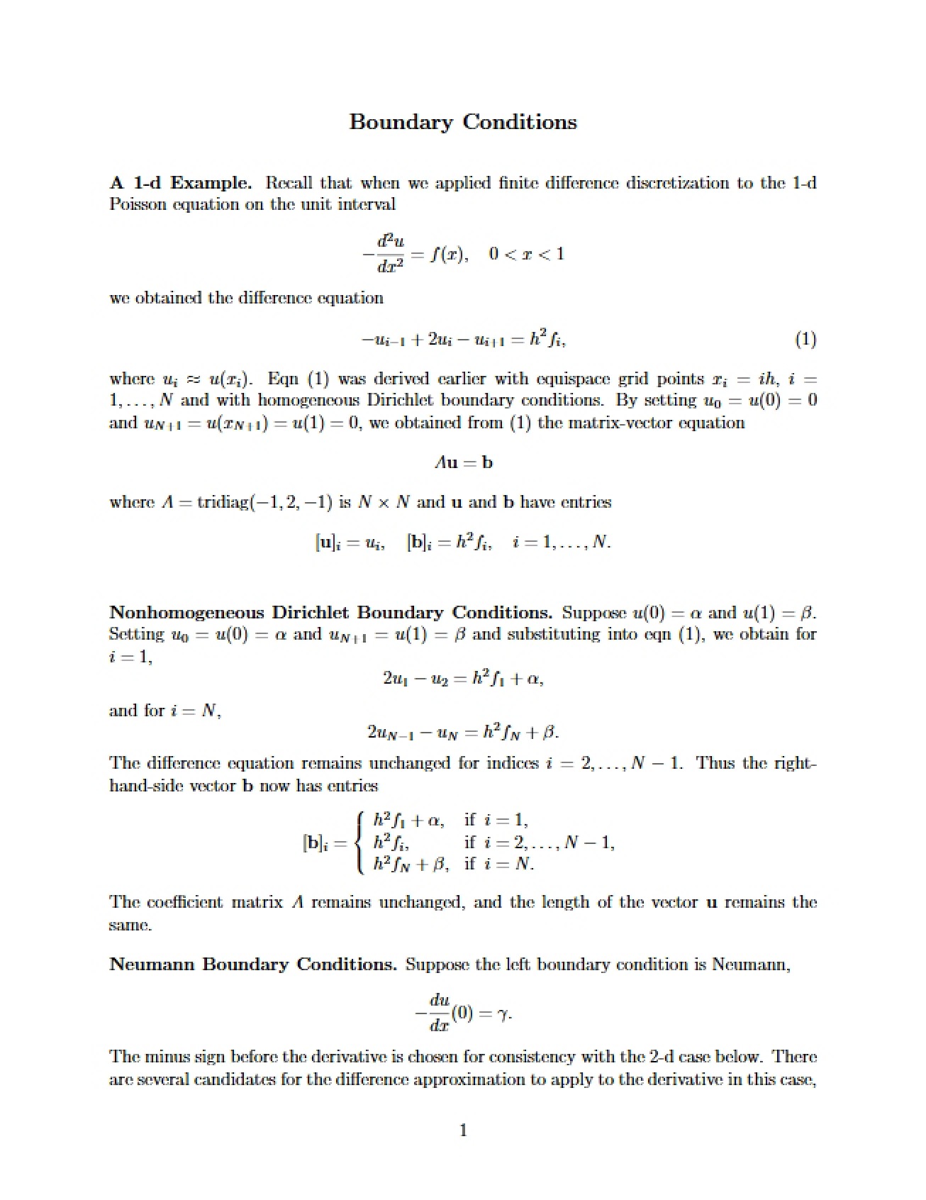 Conditions of Boundary