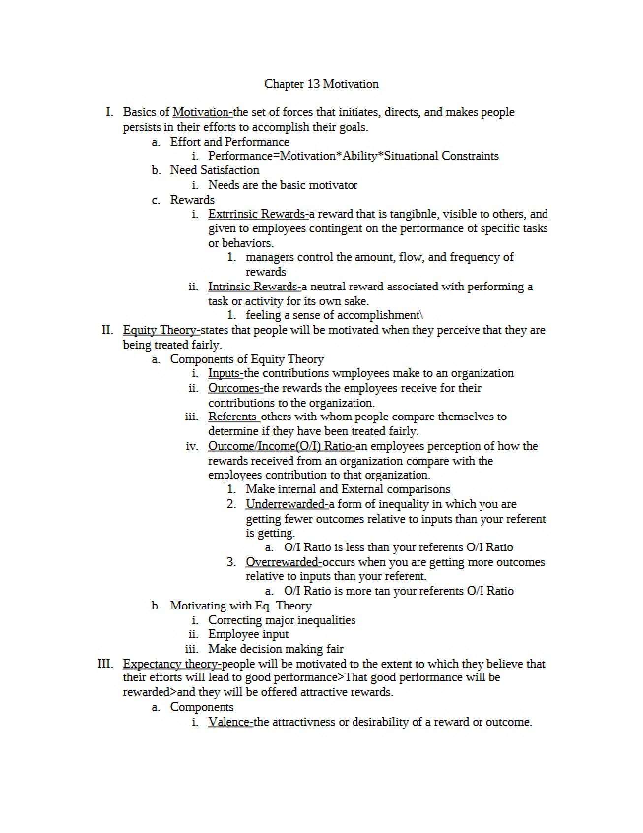 Motivation Chapter 13
