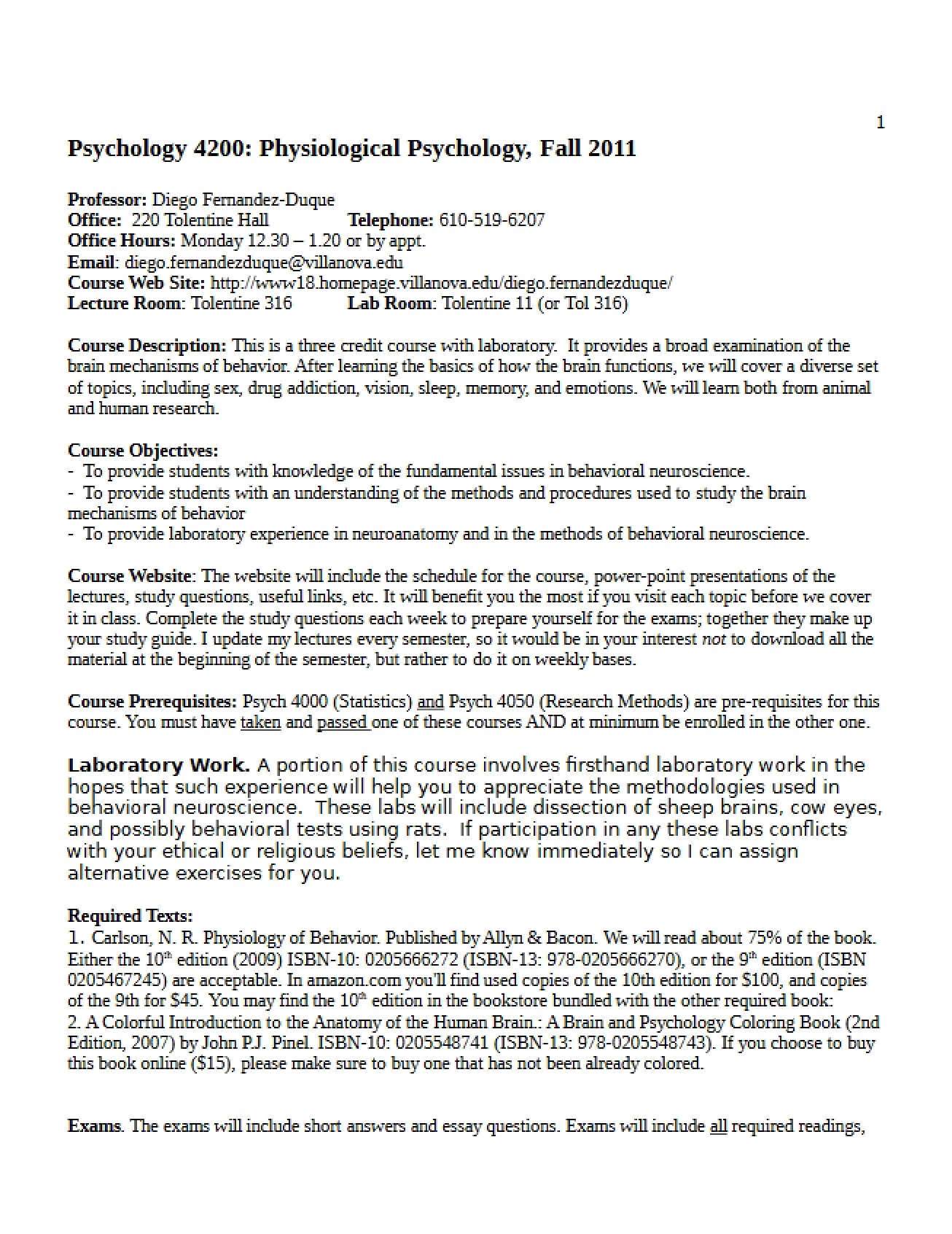 Course Syllabus - 4 Pages