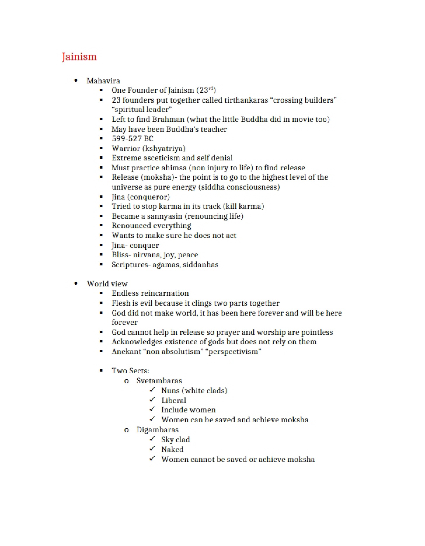 Jainism Overview
