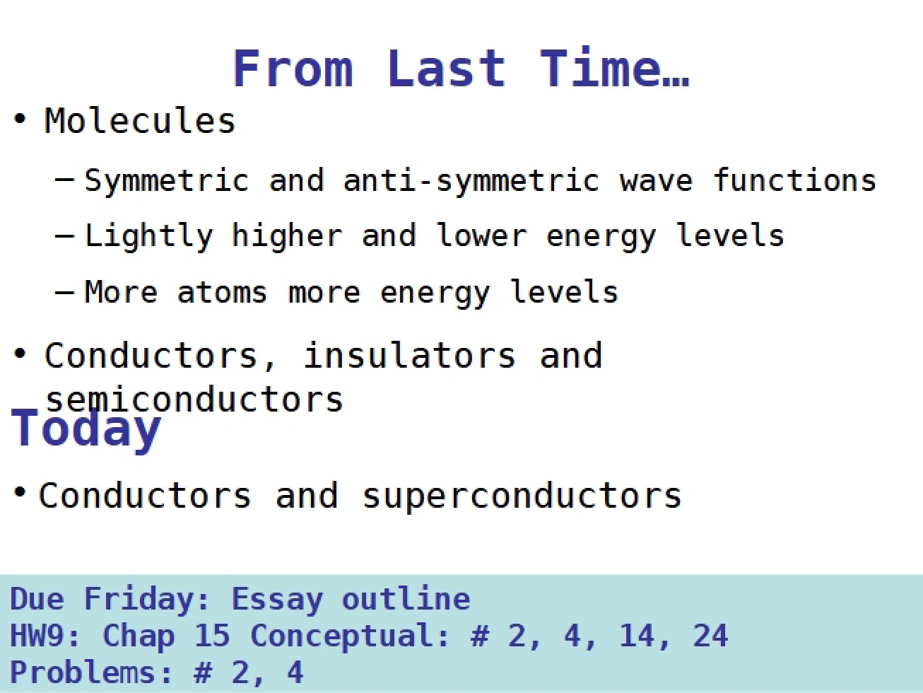 Physics 107 Review Notes