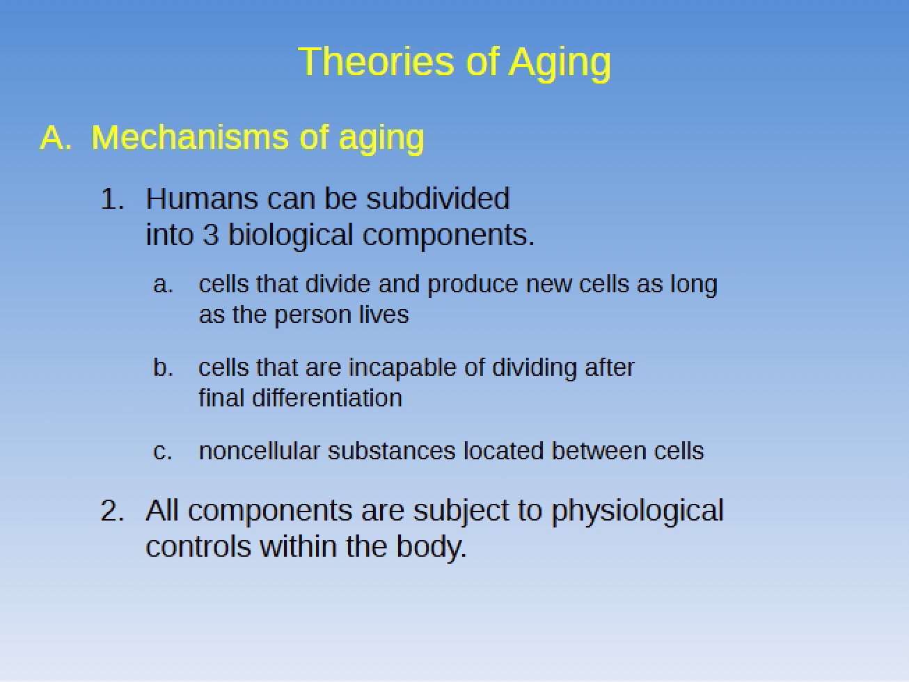 Aging Theories