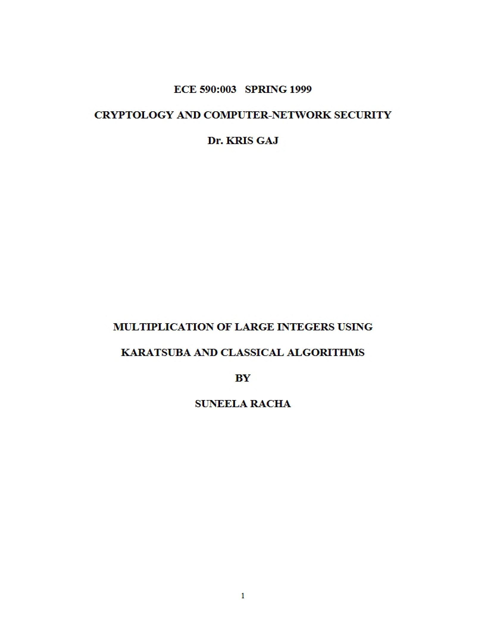 Computer Network Security and Cryptology
