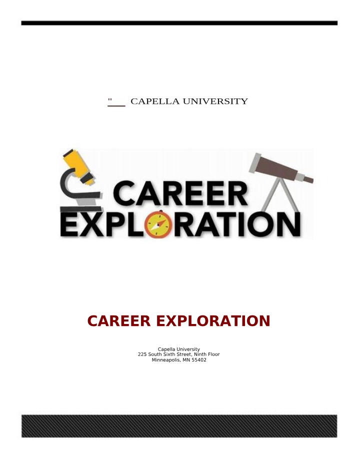 Workbook for Career Exploration