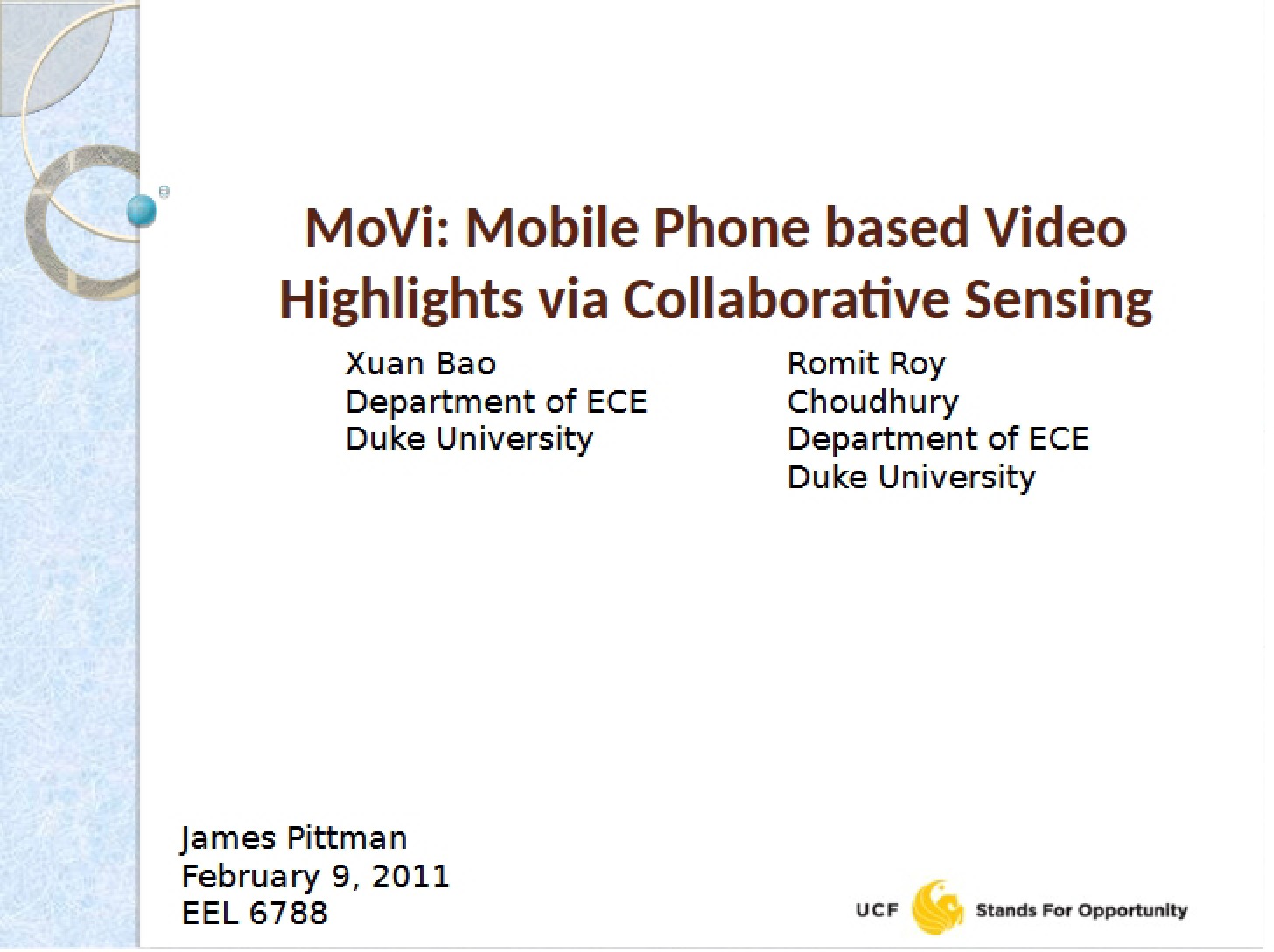 MoVi Collaborative Sensing for Video Highlights