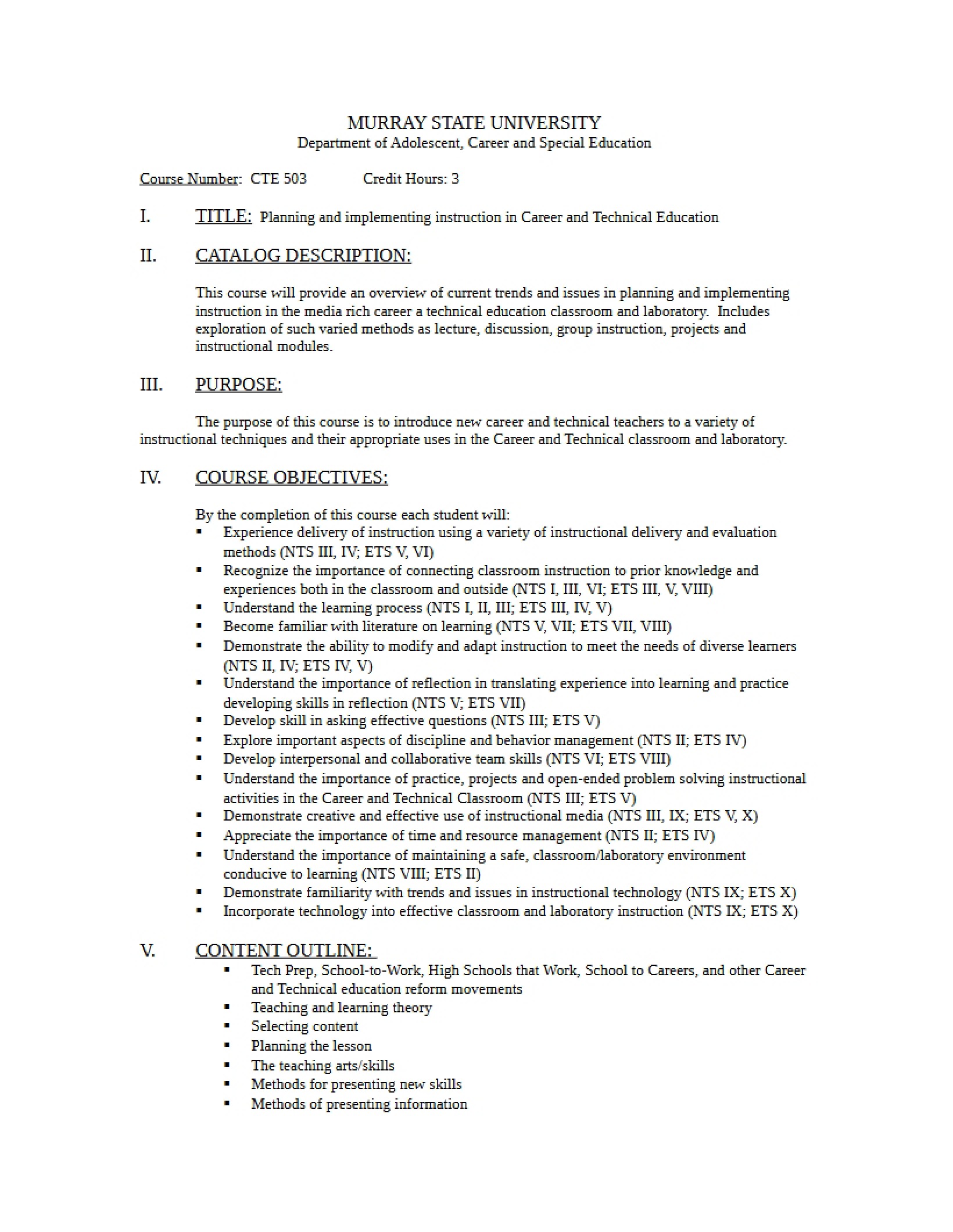 Syllabus