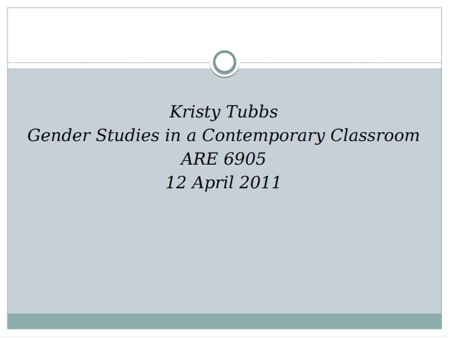 Contemporary Classroom Gender Studies