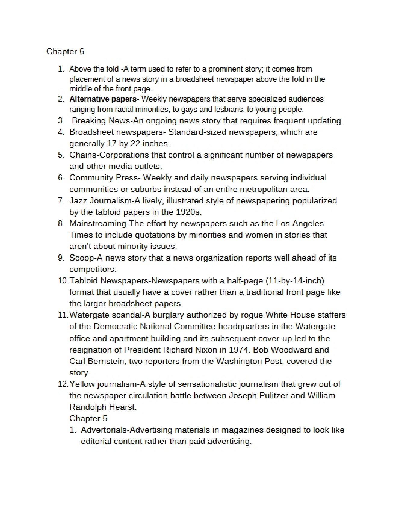 Mass Communication Chapter 6