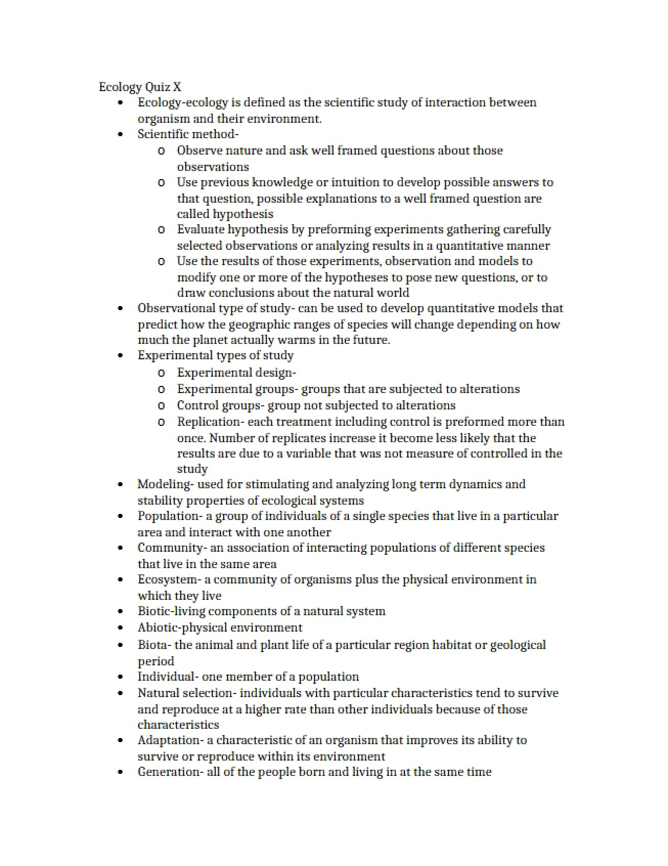 Unknown Quiz Number for Bio 287