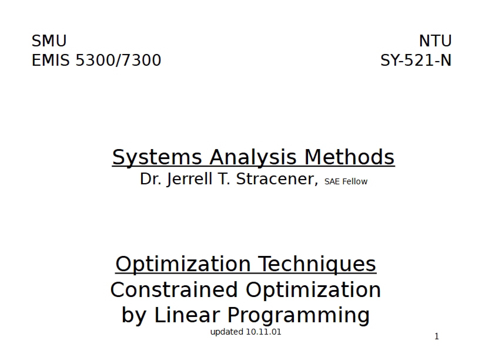 Linear Programming Constrained Optimization Techniques