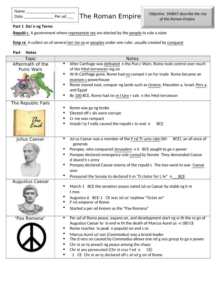 World History 14 - Roman Empire