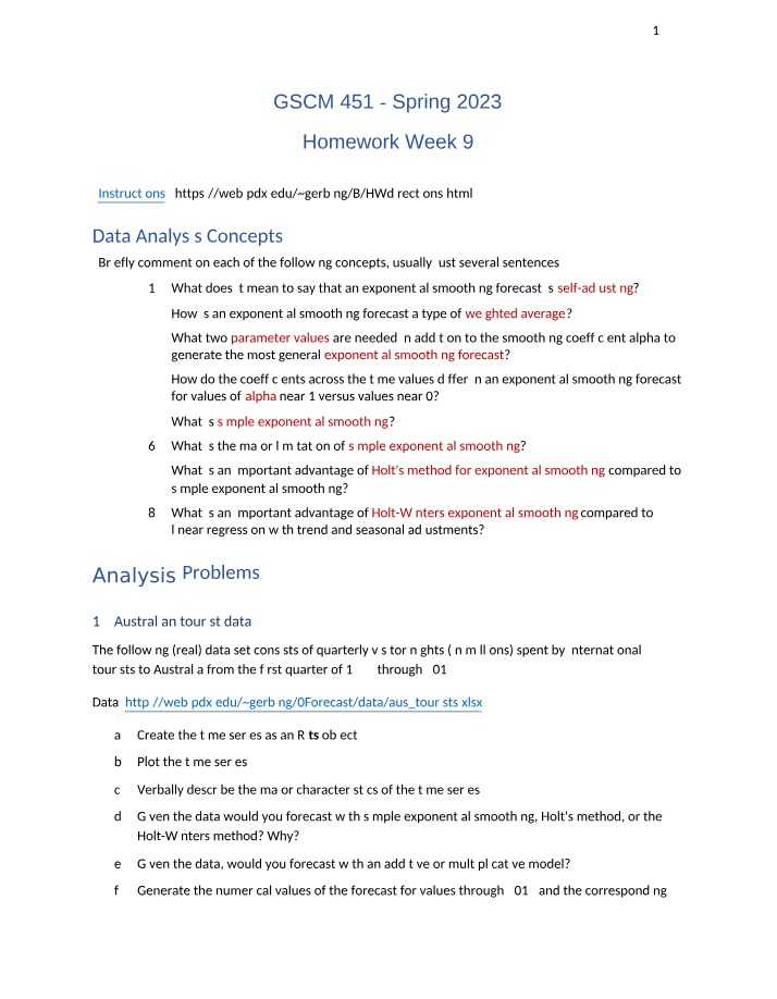 Week 9 Homework