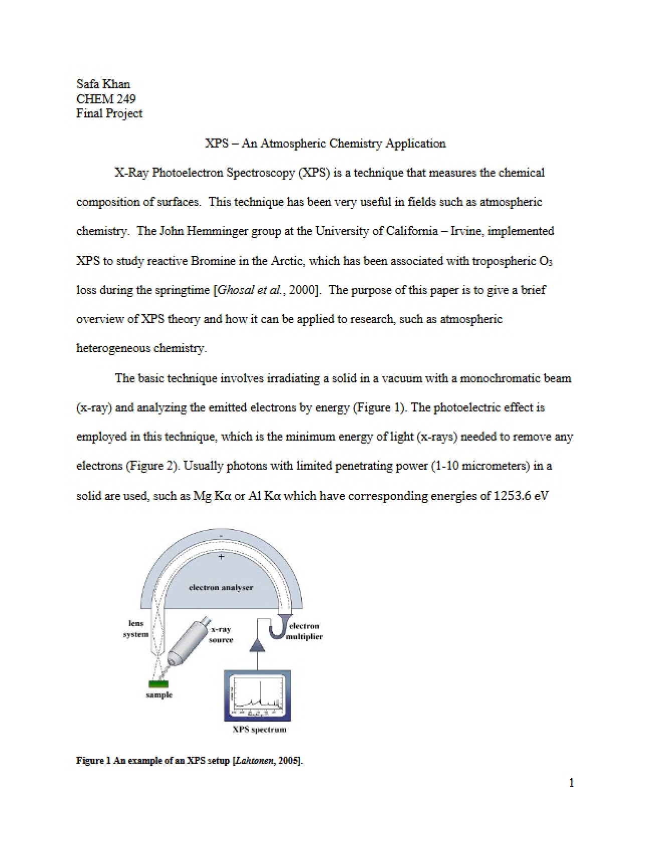Application in Atmospheric Chemistry